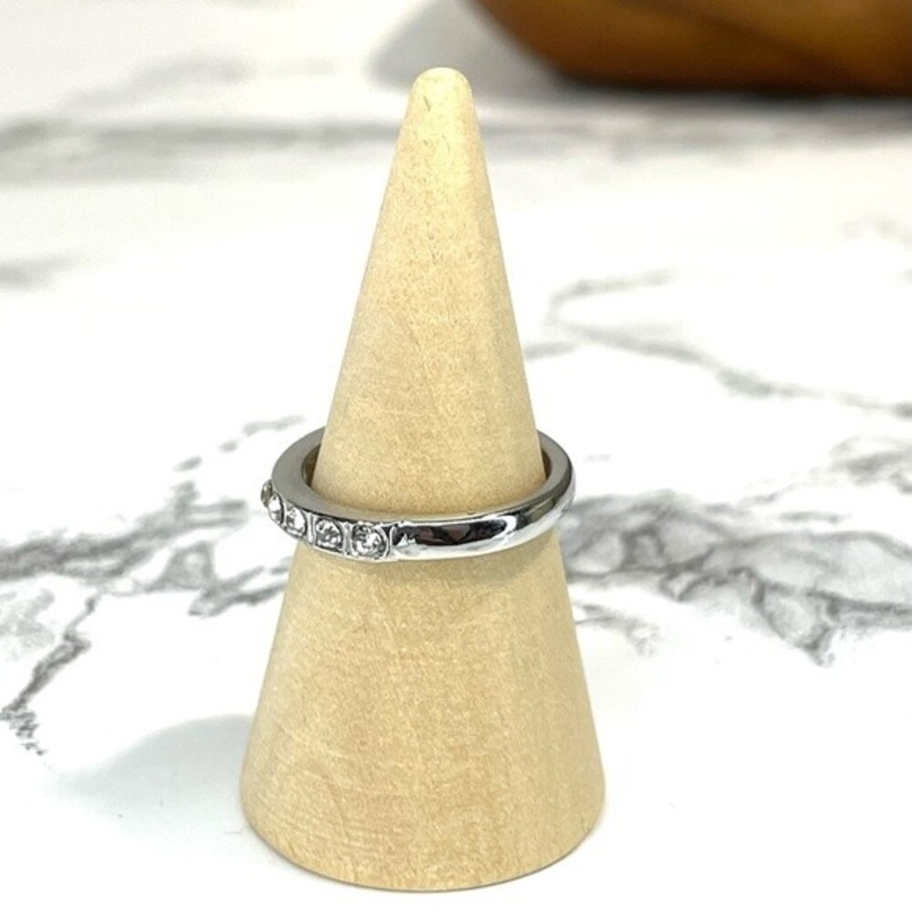 Silver Rhinestone Ring Band - Picture 4 of 9